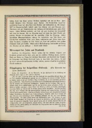 Kriegstagung der bulgarischen Sobranje.