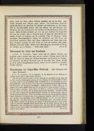 Kriegstagung der bulgarischen Sobranje.