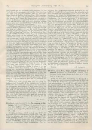 290-291 [Rezension] Rossi, Giov. Batt. de, Insigni scoperte nel Cimitero di Domitilla