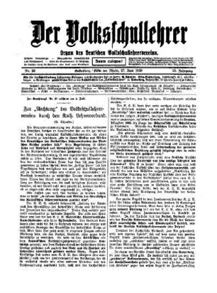 Zur "Aechtung" des Volksschullehrervereins durch den Kath. Lehrerverband