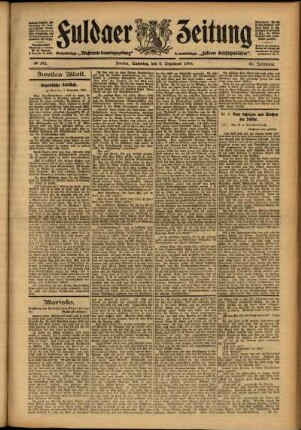 Zweite Ausgabe vom Samstag, den 09. Dezember 1905.