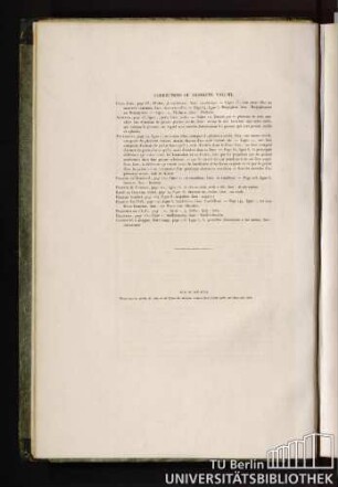 Corrections du troisième volume.