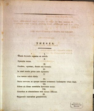 Joannes Baptista Weissbrod ... ad disputationem publicam praeside ... Joan. Nep. de Ringseis ... pro summis in medicina, chirurgia et arte obstetricia honoribus rite obtinendis a ... Bennone Panzer, Bambergensi, Francone ... habendam ... invitat : [Insunt theses medicae]