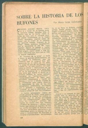 Sobre la historia de los bufones