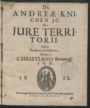Dn. Andreae Knichen IC. De Iure Territorii