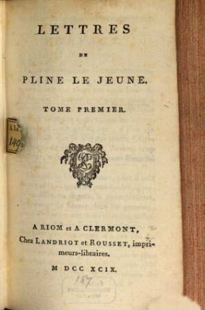 Lettres. 1. (1799)