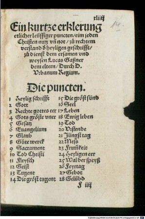 Erklärung etlicher leuffiger puncten der schrifft, und der zwölff Artickel Christenlichs Glaubens