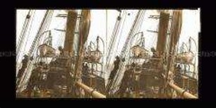 Passagiere an Bord eines Auswandererschiffes