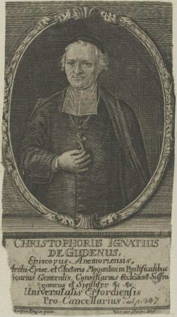 Bildnis des Christophorus Ignatius De Gudenus