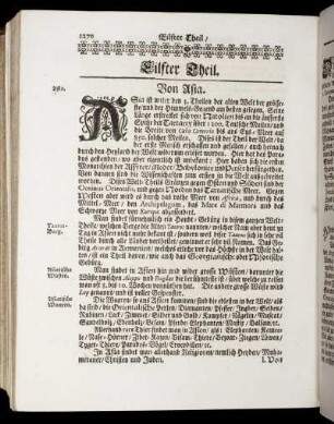 Eilfter Theil. Von Asia.