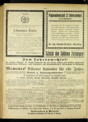 Nachruf : [Johannes Rabe]