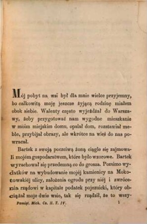 Pamiętniki Bartłomieja Michałowskiego od roku 1786 do 1815 ogłoszone, 2,4. 2, Od roku 1786 do 1815 ; 4
