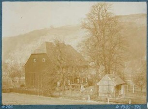 Das alte Forsthaus (Kupferhammer, Pulvermühle, Garnisonsmühle) im Plauenschen Grund nahe der Heidenschanze