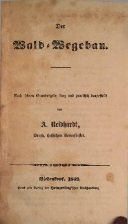 Der Wald-Wegebau