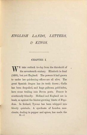 English lands letters and Kings, 2