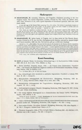 Kant-Sammlung (Nr. 79-104)