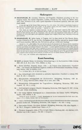 Kant-Sammlung (Nr. 79-104)