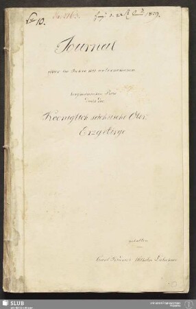 Journal einer im Jahre 1828 unternom̄enen bergmänischen Reise durch das Koeniglich sächsische Ober-Erzgebirge - 18.6815 4.