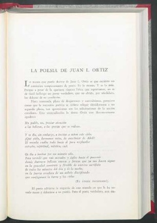 La poesía de Juan L. Ortiz