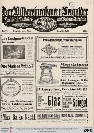Nr. 29 (15. Juli 1924)
