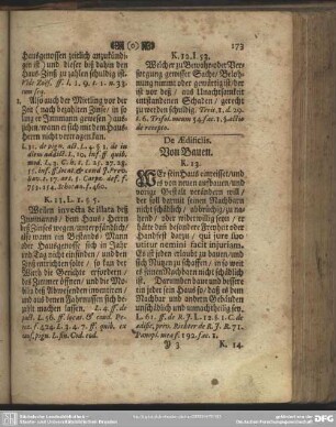 De Aedificiis. Von Bauen. K. 13
