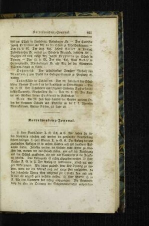 Korrespondenz-Journal