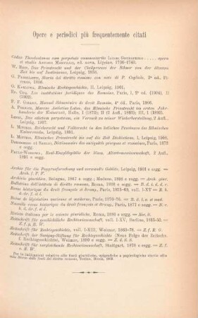 Opere e periodici più frequentemente citati