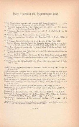 Opere e periodici più frequentemente citati