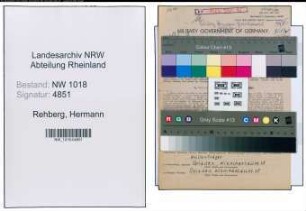 Entnazifizierung Hermann Rehberg , geb. 23.04.1897 (Kaufmann)