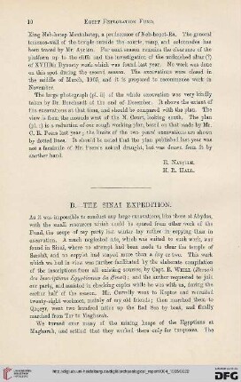 Egypt Exploration Fund : the Sinai expedition