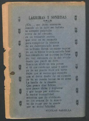 Lágrimas y sonrisas : Vals