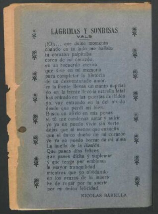 Lágrimas y sonrisas : Vals