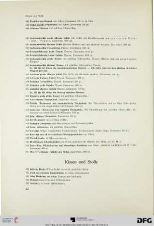 Kissen und Stoffe (Nr. 571-608)