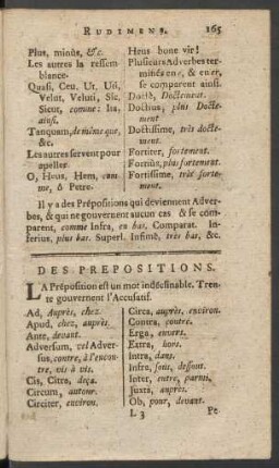 Des Prepositions