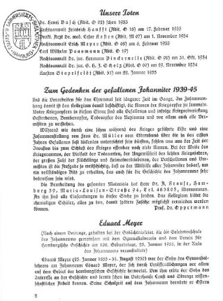 Zum Gedenken der gefallenen Johanniter 1939-45
