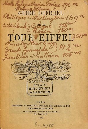 Guide officiel de la Tour Eiffel : (Édition populaire illustrée.)