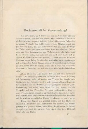 Hochansehnliche Versammlung!