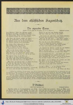 Aus dem elsässischen Sagenschatz.