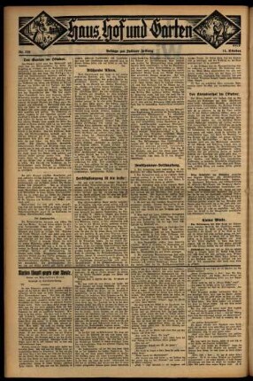 Vierte Ausgabe vom Sonntag, den 11. Oktober 1931.