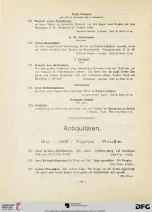 Antiquitäten (Nr. 207-313)