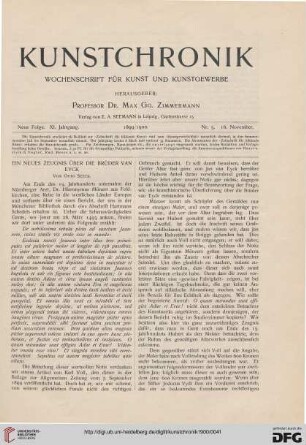 Heft 5 (16. November 1899)
