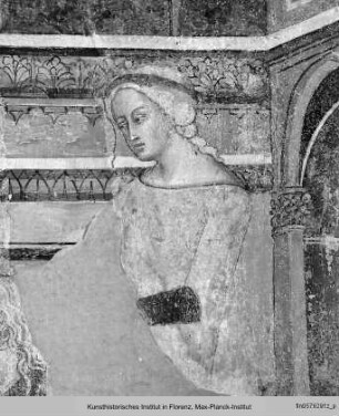 Raumausmalung mit sakralen und profanen Szenen : Szenen mit profanem oder moralisierend religiösem Inhalt : Aristoteles und Phyllis