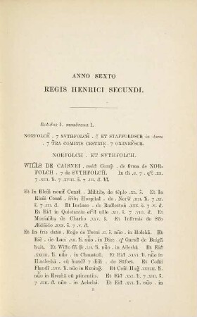 The great roll of the pipe for the ... year of the reign of King Henry the Second, [2]. ... for the sixth year of the reign ..., A.D. 1159 - 1160