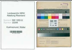 Entnazifizierung Walter Kuehnemund, geb. 22.10.1903 (Verw.Angest.)