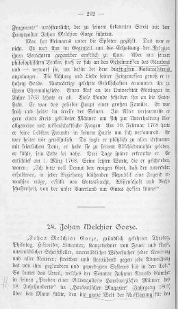 24. Johan Melchior Goeze.
