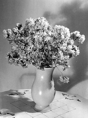 Blumen in Vasen. Blumenstrauß in einfarbiger Keramikvase