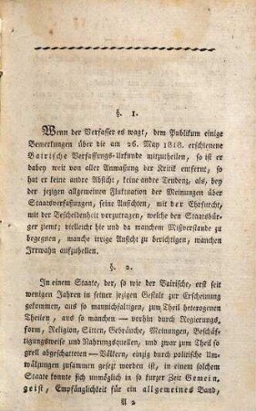 Ueber die Verfassungs-Urkunde des Königreichs Baiern : einige bescheidene Bemerkungen