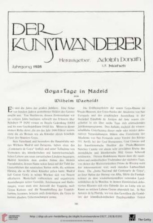 9/10: Goya-Tage in Madrid
