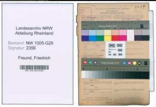 Entnazifizierung Friedrich Freund , geb. 08.05.1897 (Bahninspektor)