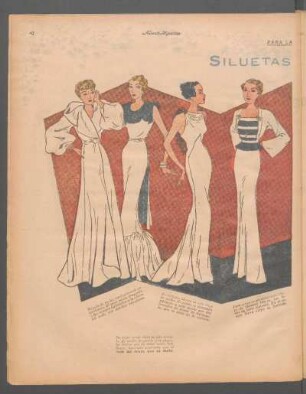 Siluetas elegantes [Dibujos] : Para la mujer